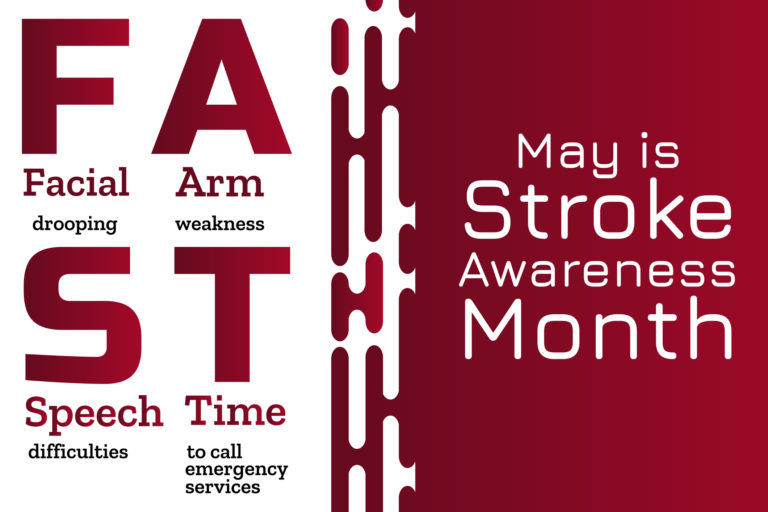 May is National Stroke Awareness Month. Stroke symptoms. Mnemonic